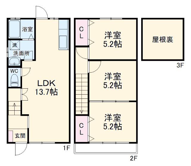 ヴァンベール(3LDK)の間取り写真
