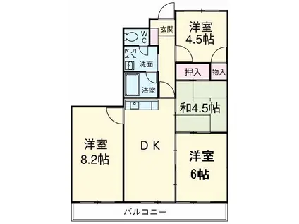 メゾンドール加藤(4DK/4階)の間取り写真