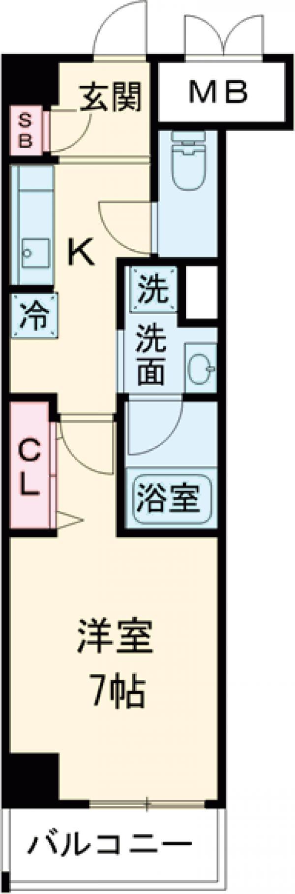 URBANLINKときわ台(1K/4階)の間取り写真