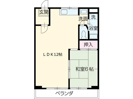 メゾンSⅡ(1LDK/2階)の間取り写真