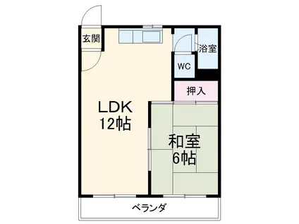 メゾンSⅠ(1LDK/3階)の間取り写真