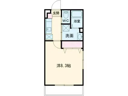 LAPPARTEMENT221(1K/1階)の間取り写真