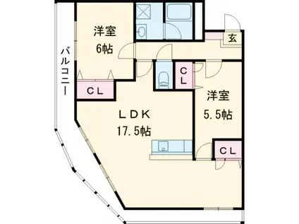 ファイブシティ(2LDK/7階)の間取り写真