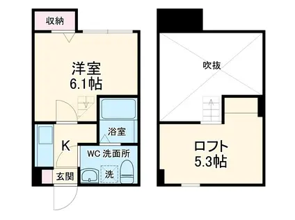 フェリーチェ戸塚(1K/1階)の間取り写真