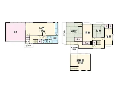 東武鉄道野田線 馬込沢駅 徒歩18分 2階建 築50年(4SLDK)の間取り写真