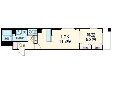 LA BELLA VITA(1LDK/4階)の間取り写真