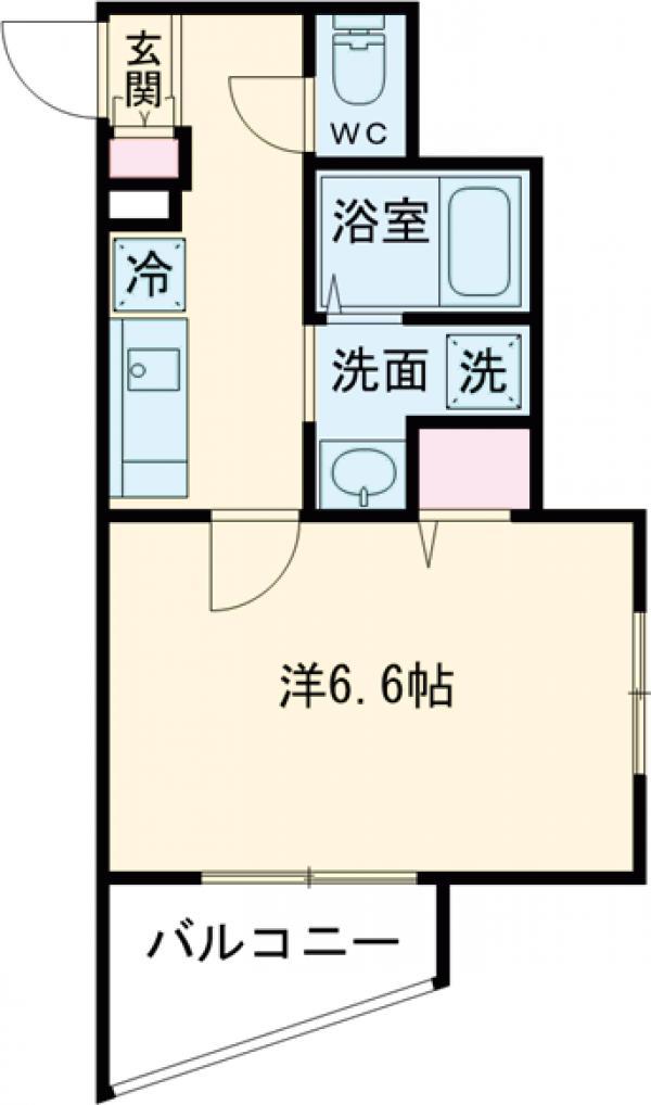 MELDIA瑞江(1K/1階)の間取り写真
