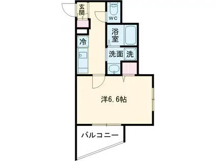 MELDIA瑞江(1K/3階)の間取り写真