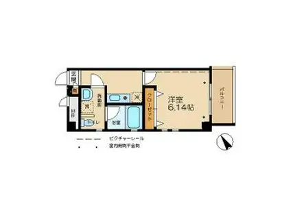 エスペランサ(1K/2階)の間取り写真