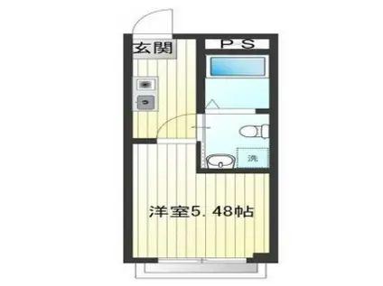 フェリジータ(1K/2階)の間取り写真