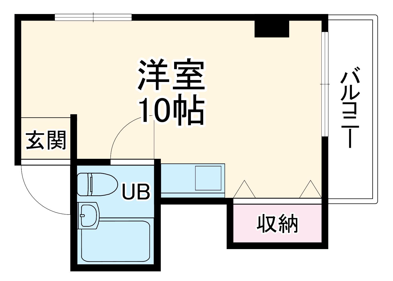 キャロル豊中駅前(1K/3階)の間取り写真
