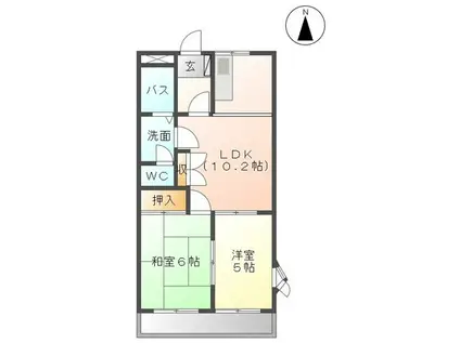 コンフォース510(2LDK/1階)の間取り写真