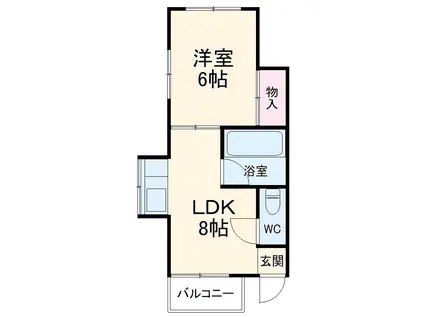 パブリックハウス 平井(1DK/2階)の間取り写真