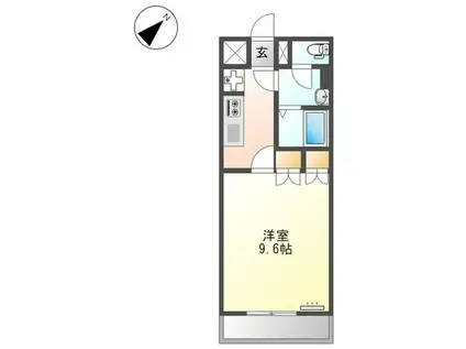 ヤマリハウス(1K/1階)の間取り写真