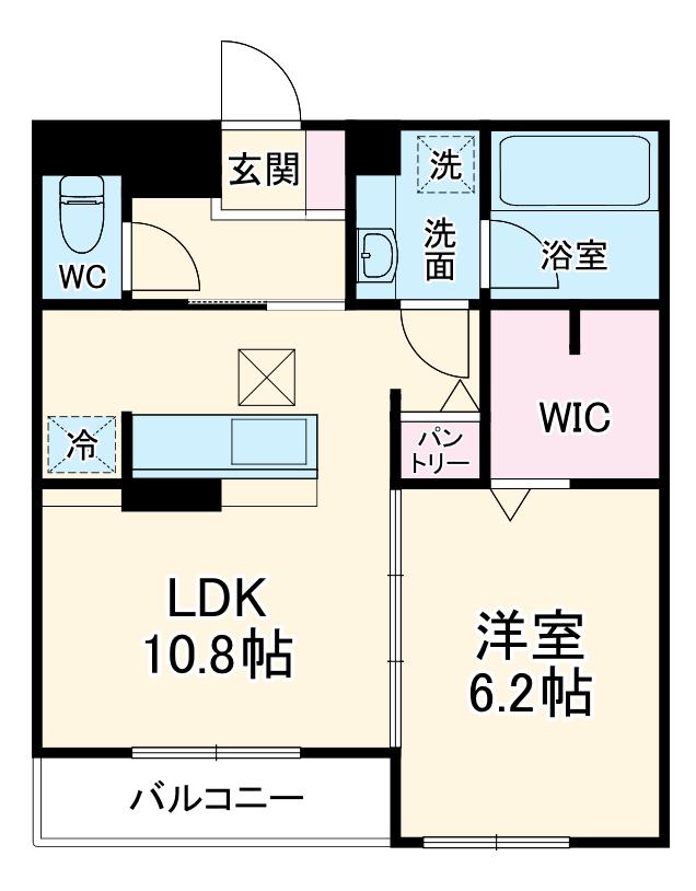 ADVANCE(1LDK/1階)の間取り写真