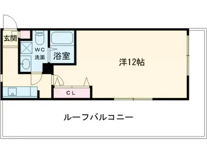 グランドーリアSAIIN高辻(1K/4階)の間取り写真