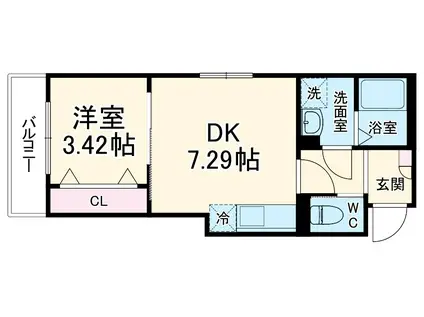 S.T.GRACE(1DK/1階)の間取り写真