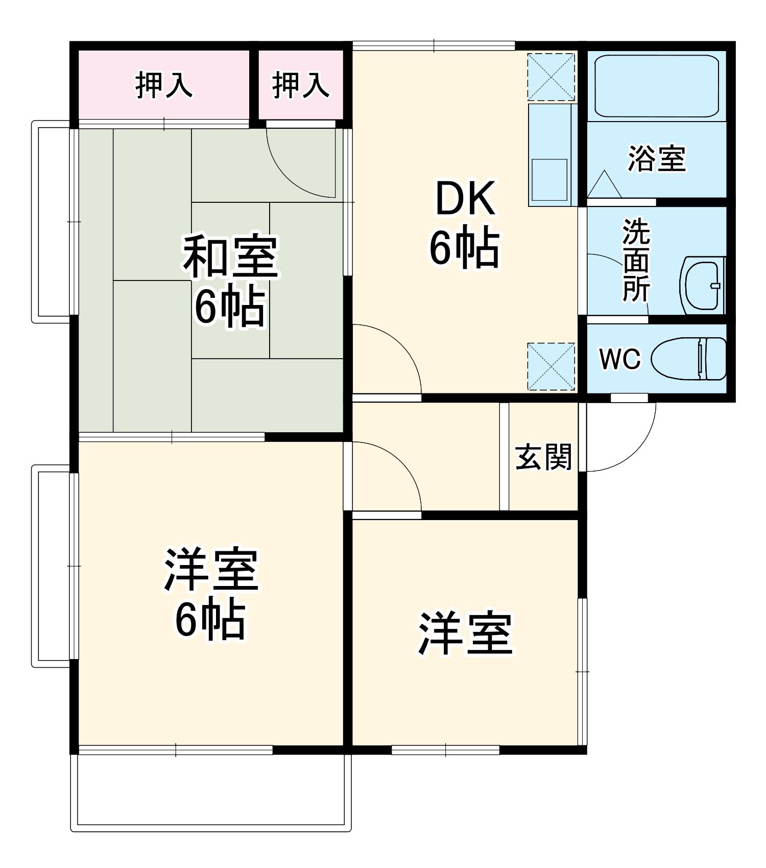 ハイツ今泉(3DK/2階)の間取り写真
