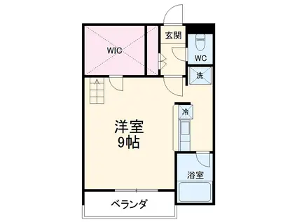 セザンヌ石巻(ワンルーム/1階)の間取り写真