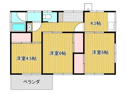 伊豆箱根鉄道駿豆線 三島二日町駅 徒歩9分 1階建 築48年(3K)の間取り写真