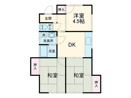 東北本線 久喜駅 徒歩13分 1階建 築42年(3DK)の間取り写真