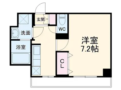 LA DOUCEUR千葉中央(1K/13階)の間取り写真