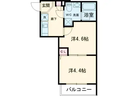 ハーモニーレジデンス池袋ウエスト(2K/3階)の間取り写真