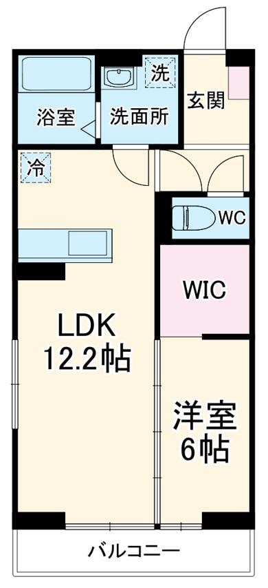 D-ROOMやはたⅡ(1LDK/2階)の間取り写真
