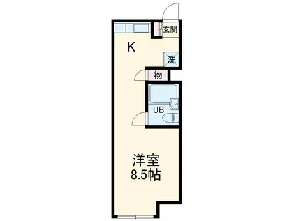 シティパル高田(ワンルーム/3階)の間取り写真