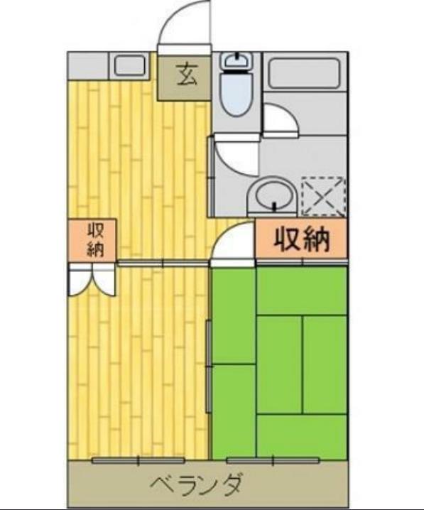 鈴木ハイツ(2DK/1階)の間取り写真