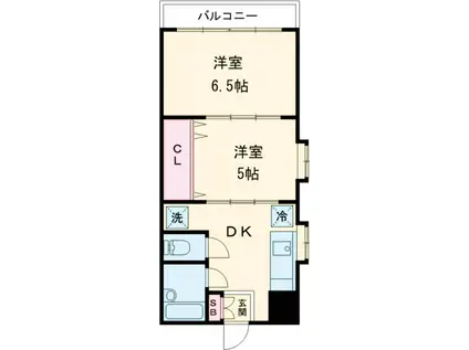中央マンションA(2DK/3階)の間取り写真