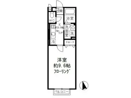 サクラアヴェニュー(1K/1階)の間取り写真