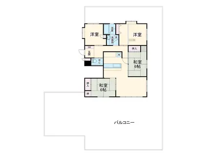 ロンシャンパレス(4LDK/6階)の間取り写真