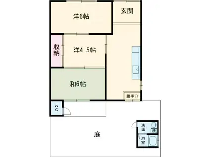 小田町連棟借家(3DK)の間取り写真