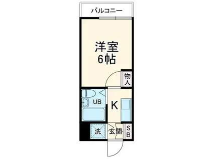 ウィンベルソロ土呂第3(1K/1階)の間取り写真