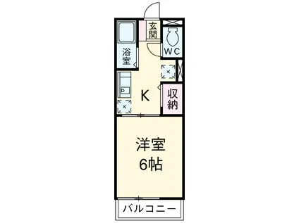 西武鉄道新宿線 南大塚駅 徒歩18分 2階建 築30年(1K/2階)の間取り写真