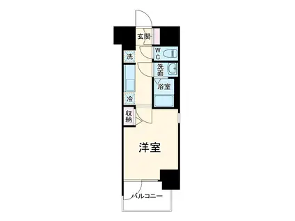 プレサンス新栄アーバンフロー(1K/8階)の間取り写真