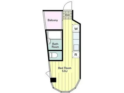 エリートビル八幡町(ワンルーム/6階)の間取り写真