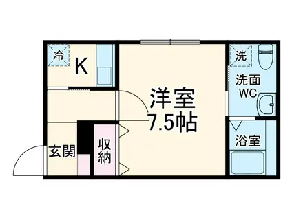 POMODORO(1K/1階)の間取り写真