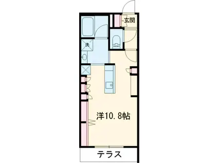 アクアシオン(ワンルーム/3階)の間取り写真