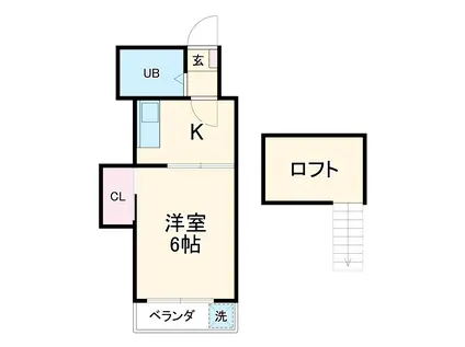 アルヴィータ(1K/1階)の間取り写真