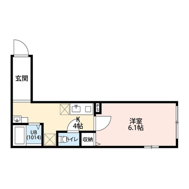 アムール板橋中台(1K/1階)の間取り写真