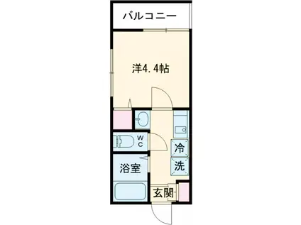 MELDIA東向島Ⅰ(1K/2階)の間取り写真