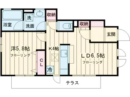 阪急電鉄京都線 西京極駅 徒歩8分 2階建 築1年(1LDK/1階)の間取り写真