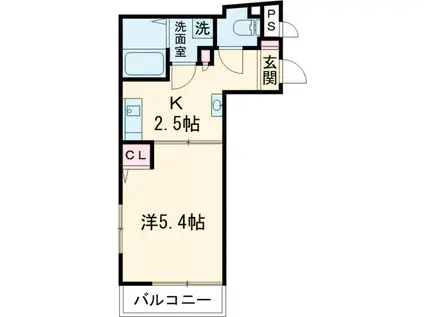 VILLA FOREST上野毛(1K/3階)の間取り写真