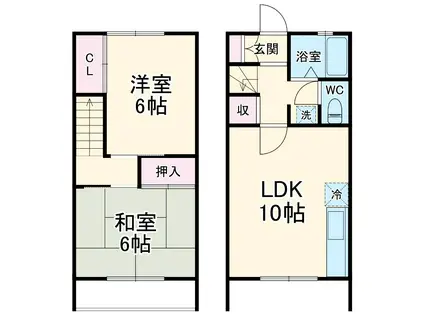 レジデンス・渋谷Ｂ棟(2LDK)の間取り写真