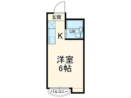 メゾンアン(ワンルーム/1階)の間取り写真