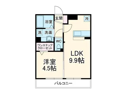 エスト・レザン(1LDK/2階)の間取り写真