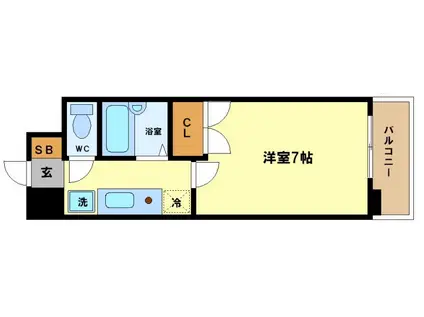 早川マンション(1K/3階)の間取り写真