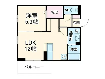 DーROOM清水新居Ⅱ(1LDK/2階)の間取り写真